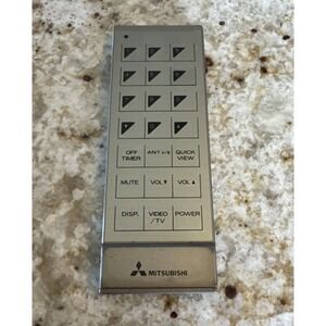 Mitsubishi TV Remote Control Vintage 1980 Silver TESTED Working
